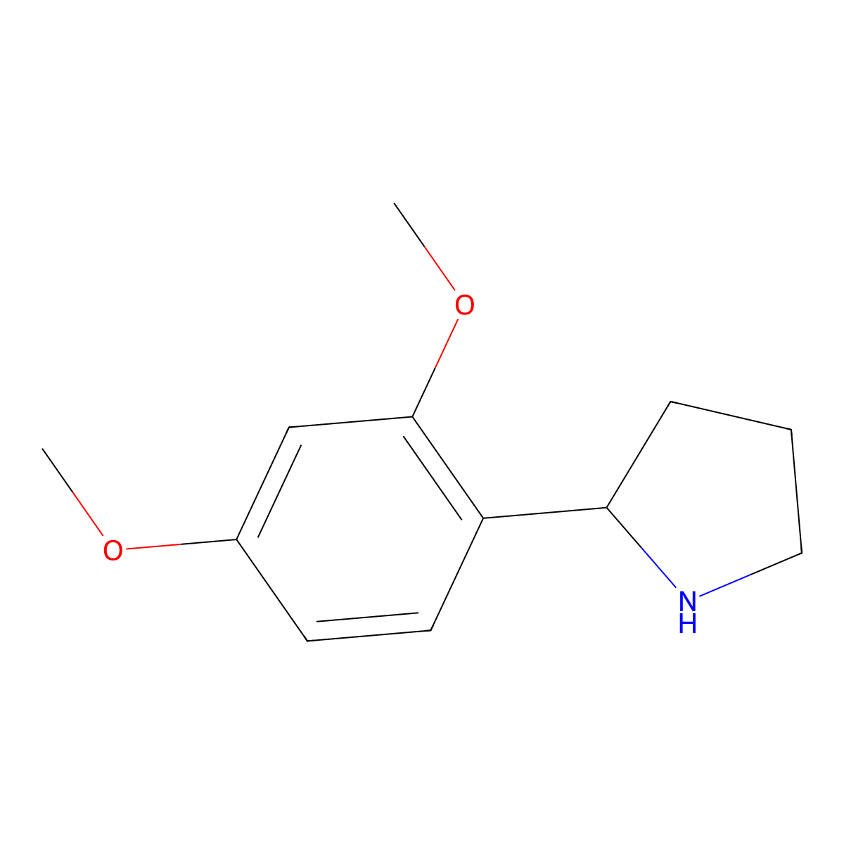 2-(2,4-Dimethoxyphenyl)pyrrolidine molecular structure, CAS 383127-11-5