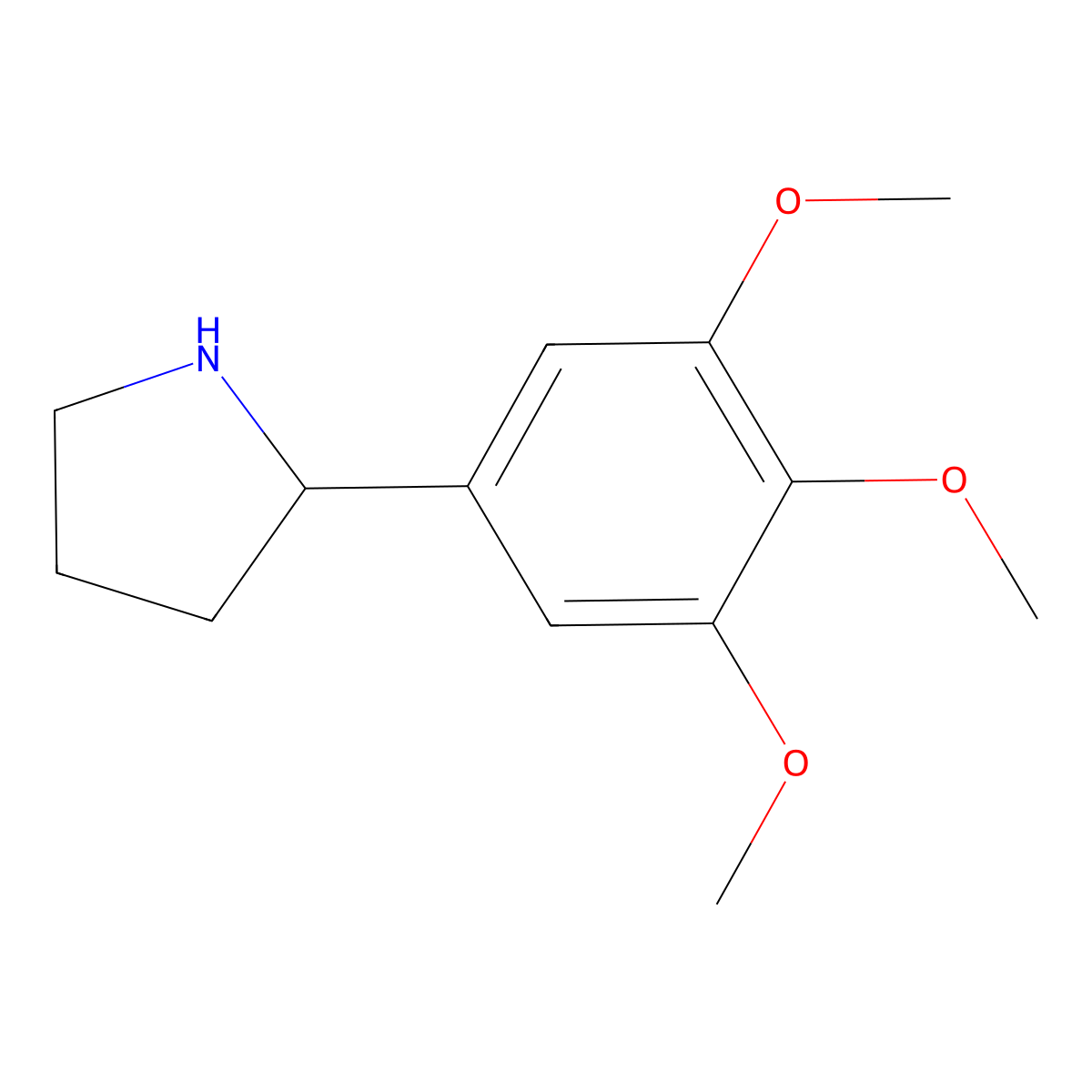2-(3,4,5-Trimethoxyphenyl)pyrrolidine molecular structure, CAS 383127-12-6
