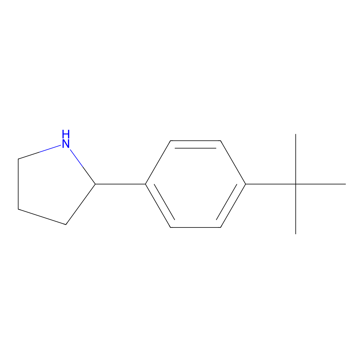2-(4-Tert-butylphenyl)pyrrolidine molecular structure, CAS 383127-16-0