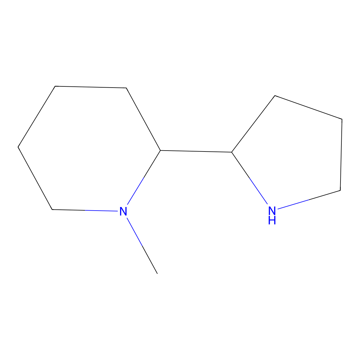 1-Methyl-2-(pyrrolidin-2-yl)piperidine molecular structure, CAS 383127-17-1