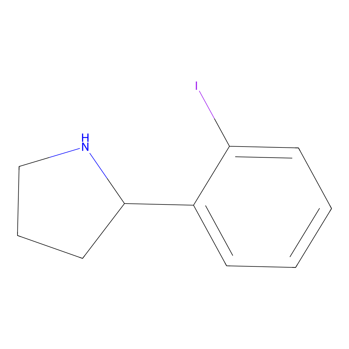 2-(2-Iodophenyl)pyrrolidine molecular structure, CAS 383127-23-9
