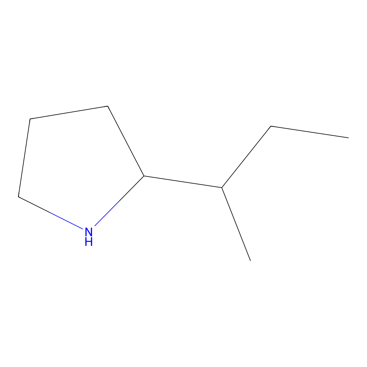 2-Sec-butylpyrrolidine molecular structure, CAS 383127-24-0