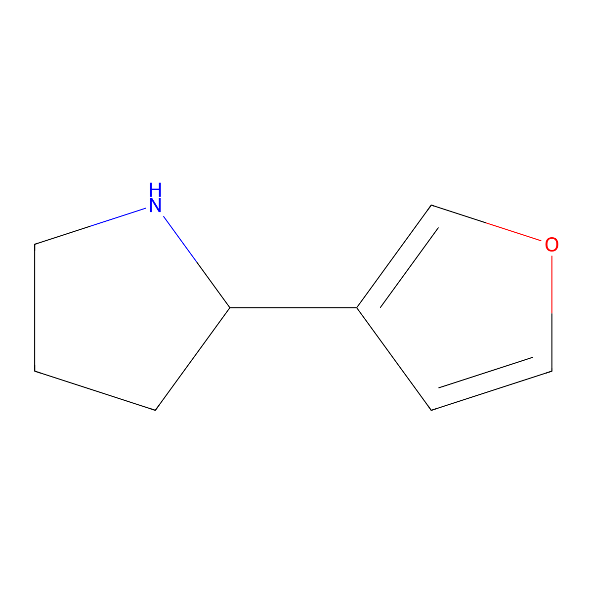 2-(Furan-3-yl)pyrrolidine molecular structure, CAS 383127-25-1