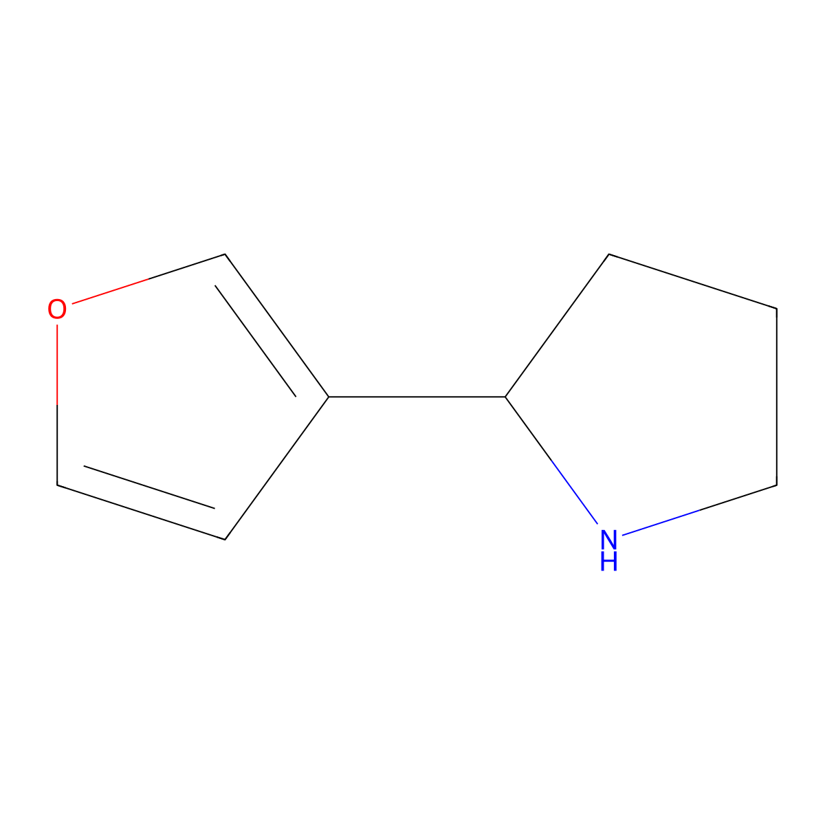 2-(Furan-3-yl)pyrrolidine molecular structure, CAS 383127-25-1