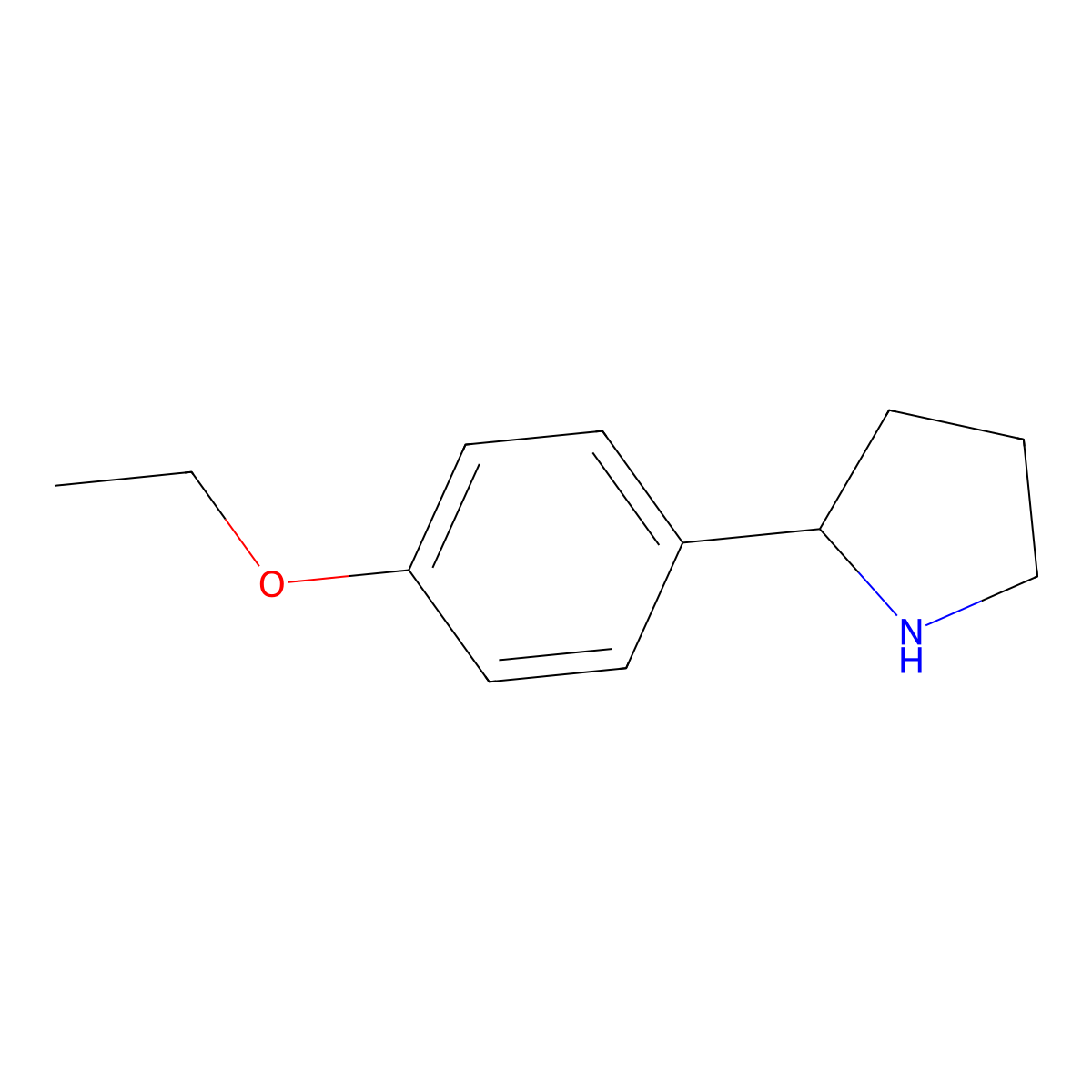 2-(4-Ethoxyphenyl)pyrrolidine molecular structure, CAS 383127-28-4