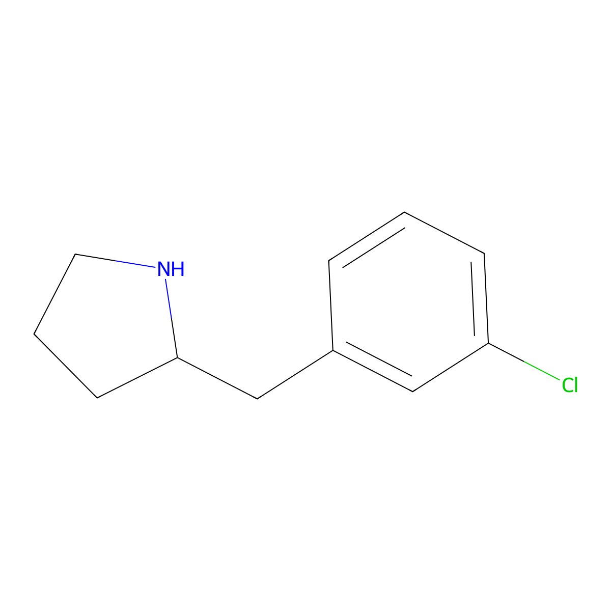 2-(3-Chlorobenzyl)pyrrolidine molecular structure, CAS 383127-29-5