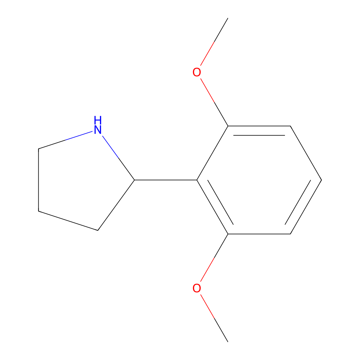 2-(2,6-Dimethoxyphenyl)pyrrolidine molecular structure, CAS 383127-42-2