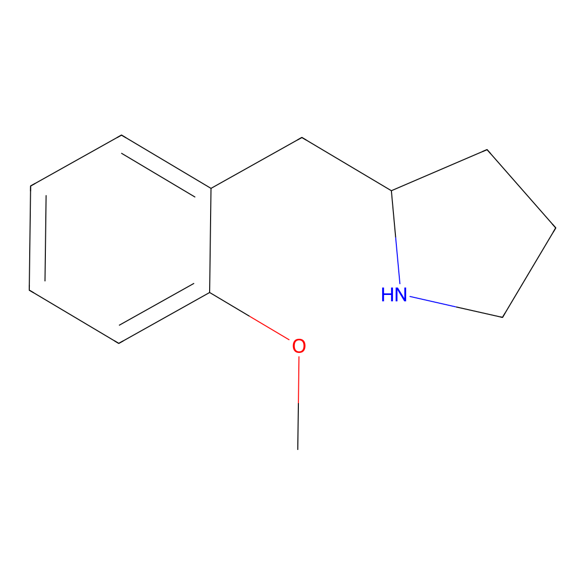 2-[(2-Methoxyphenyl)methyl]pyrrolidine molecular structure, CAS 383127-50-2