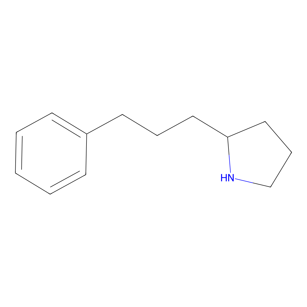 2-(3-Phenylpropyl)pyrrolidine molecular structure, CAS 383127-55-7