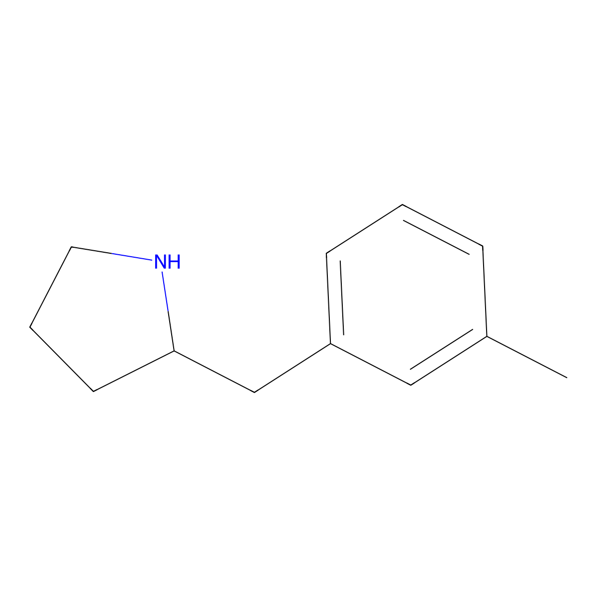 2-(3-Methylbenzyl)pyrrolidine molecular structure, CAS 383127-61-5