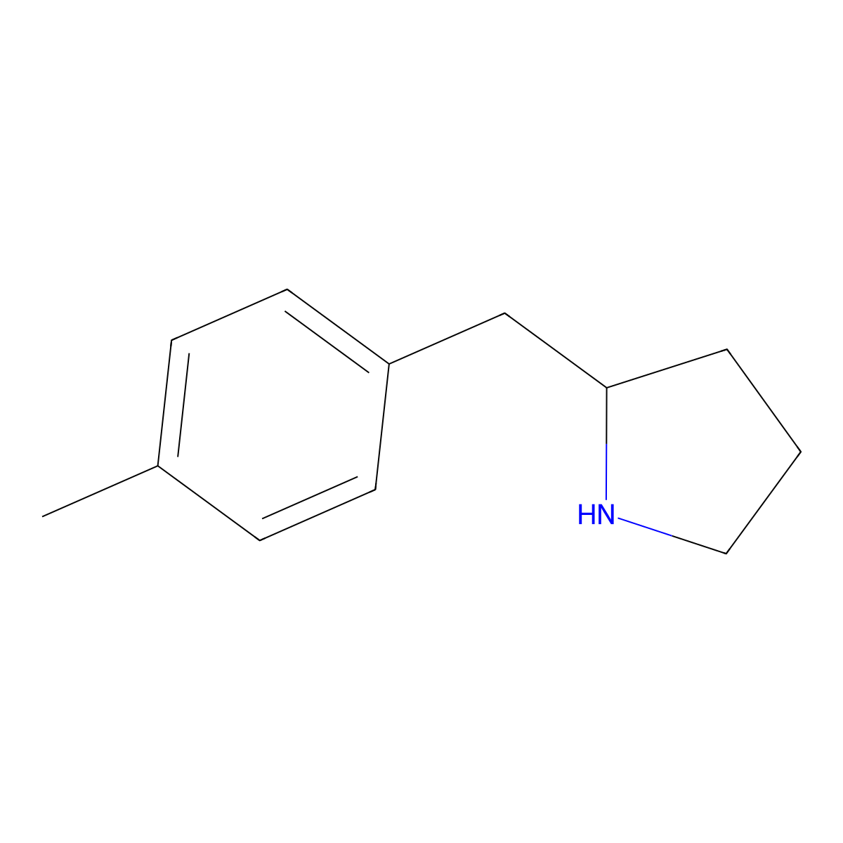 2-((4-Methylphenyl)methyl)pyrrolidine molecular structure, CAS 383127-62-6