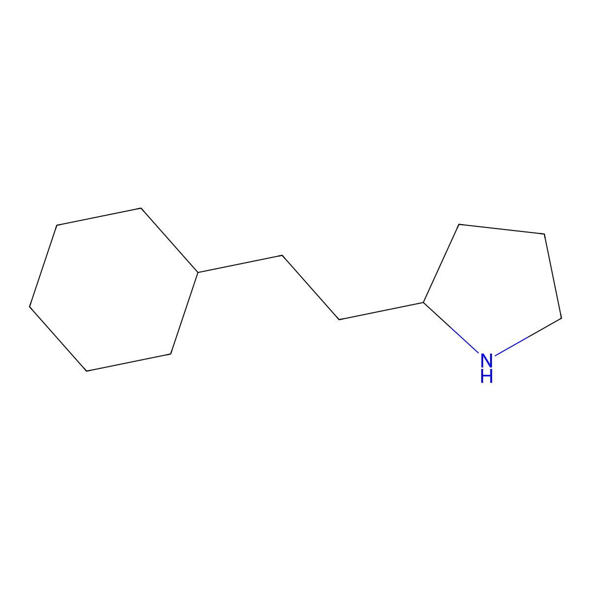 2-(2-Cyclohexylethyl)pyrrolidine molecular structure, CAS 383127-76-2