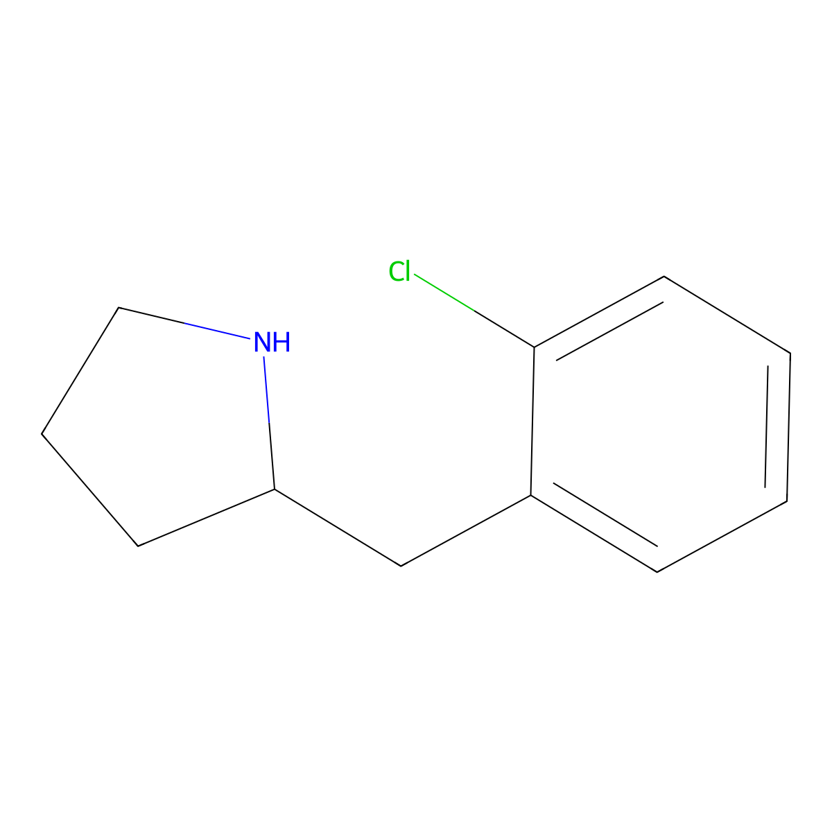 2-(2-Chlorobenzyl)pyrrolidine molecular structure, CAS 383127-80-8