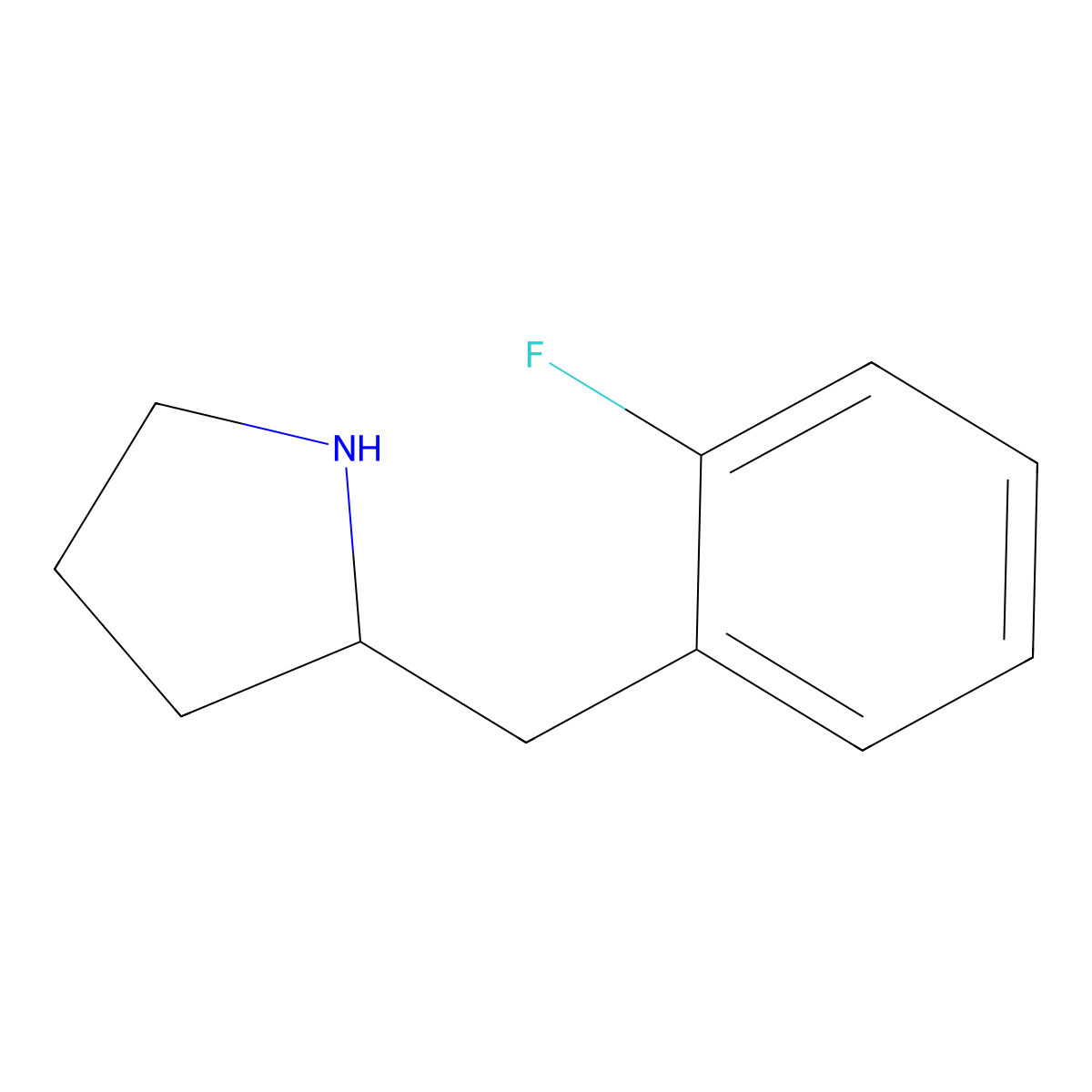 2-(2-Fluorobenzyl)pyrrolidine molecular structure, CAS 383127-84-2