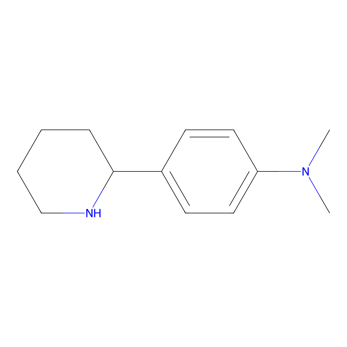 N,N-dimethyl-4-(piperidin-2-yl)aniline molecular structure, CAS 383127-98-8