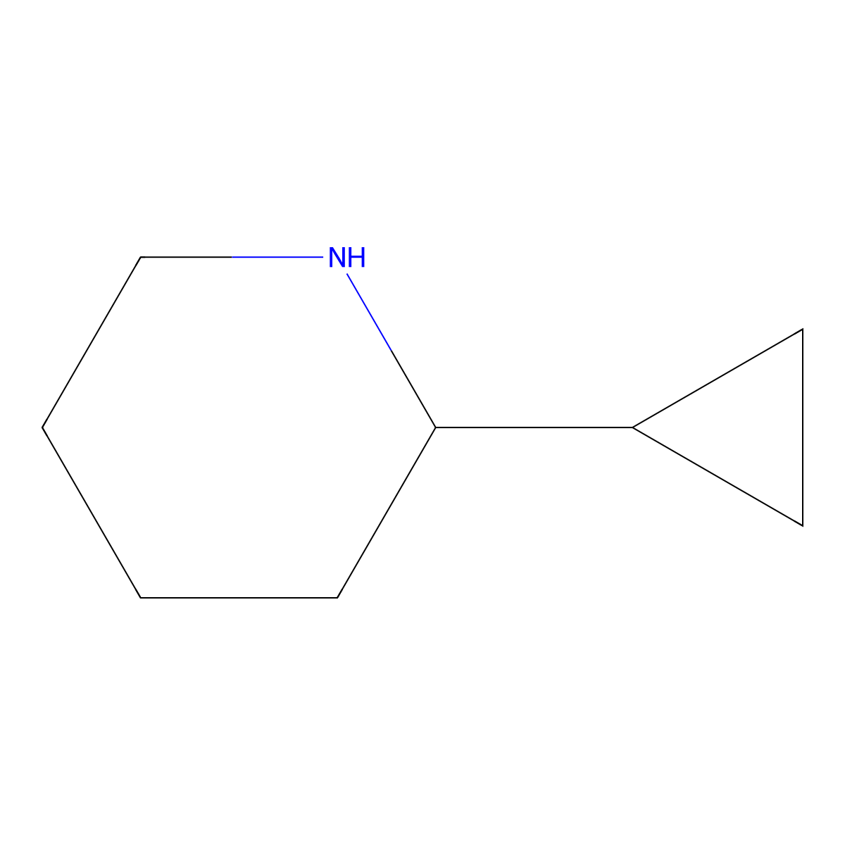 2-Cyclopropylpiperidine molecular structure, CAS 383128-00-5