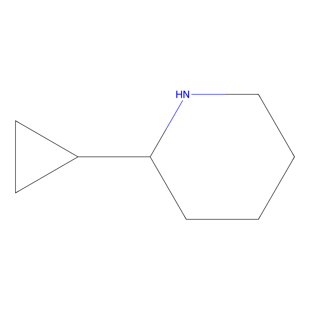 2-Cyclopropylpiperidine molecular structure, CAS 383128-00-5