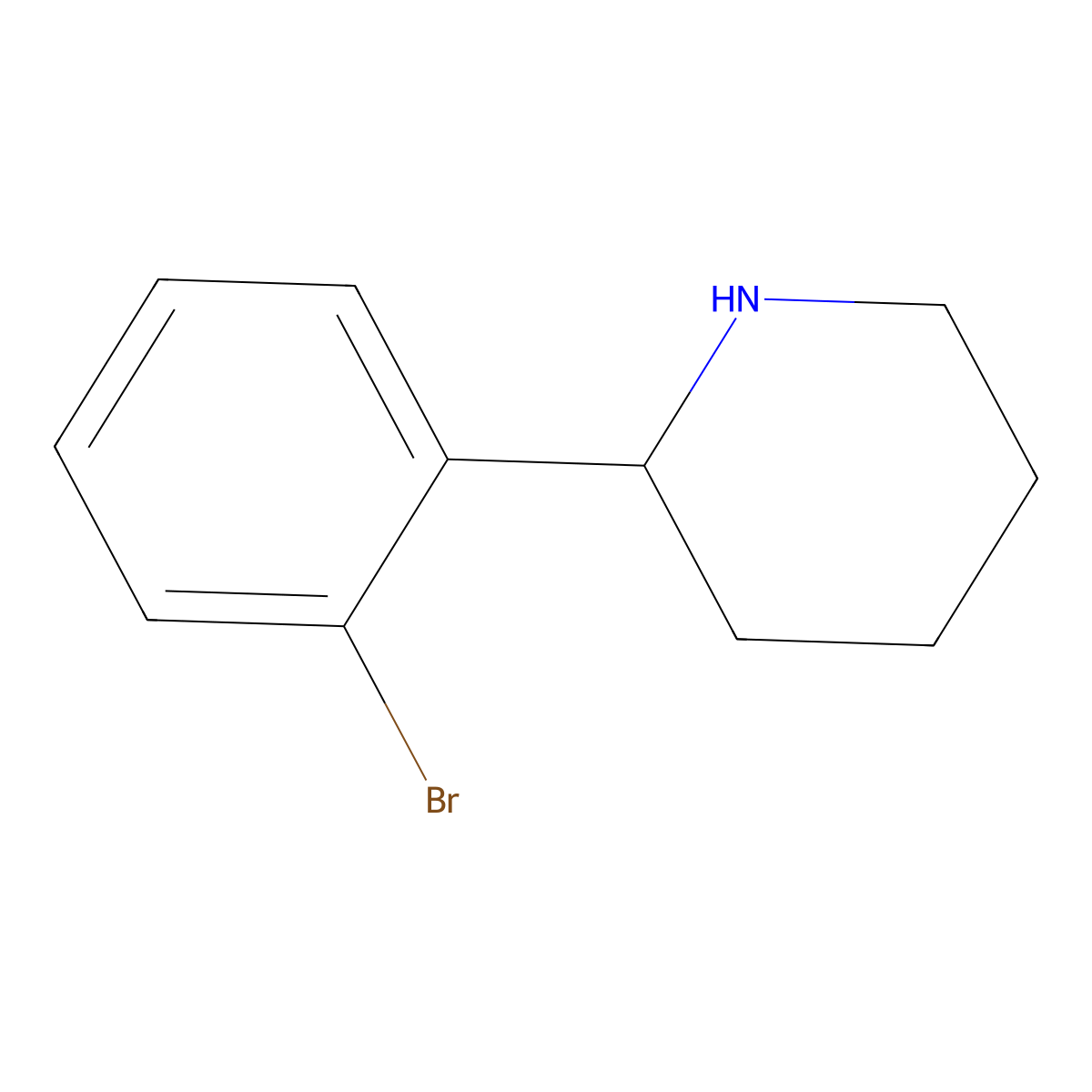 2-(2-Bromophenyl)piperidine molecular structure, CAS 383128-15-2