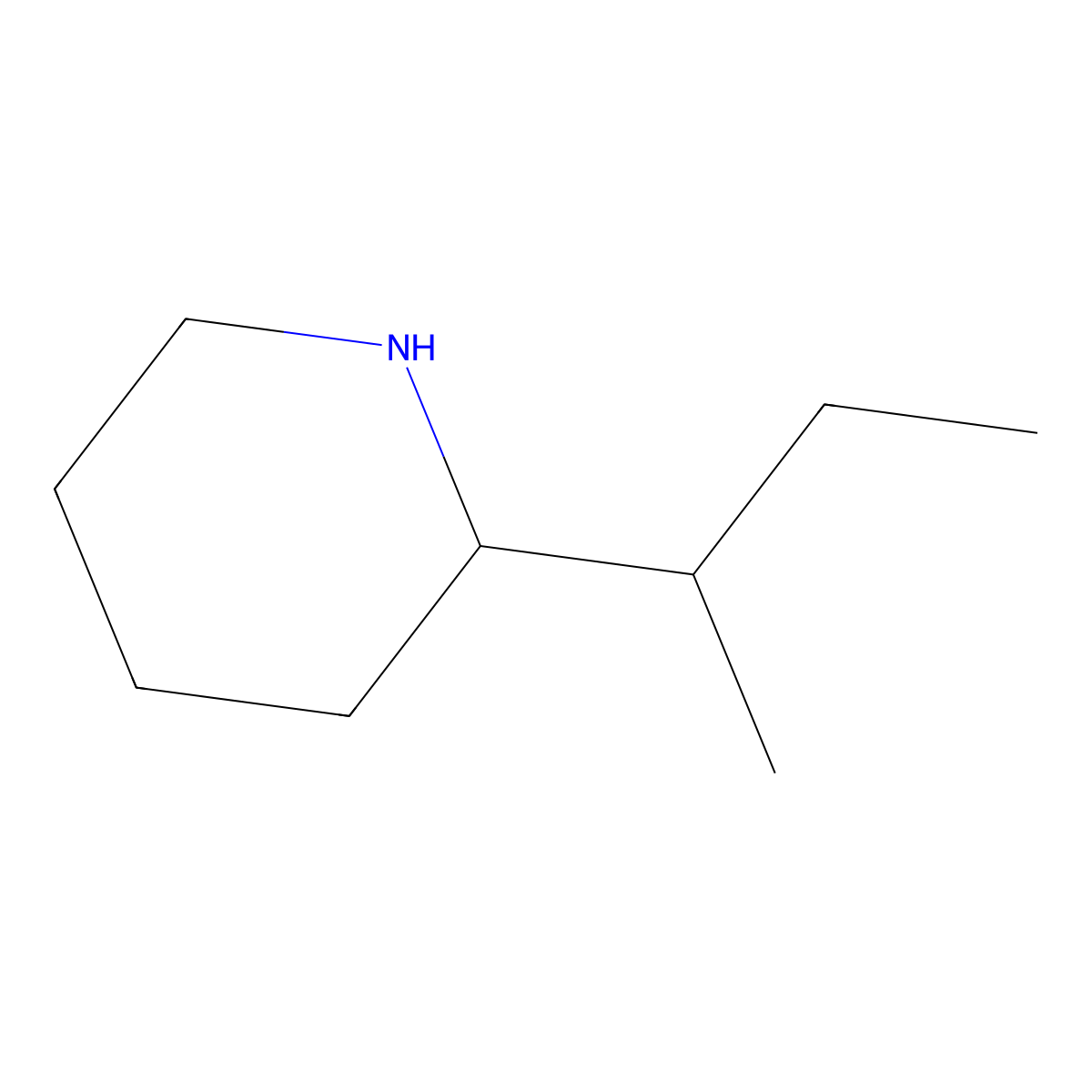 2-(Butan-2-yl)piperidine molecular structure, CAS 383128-18-5