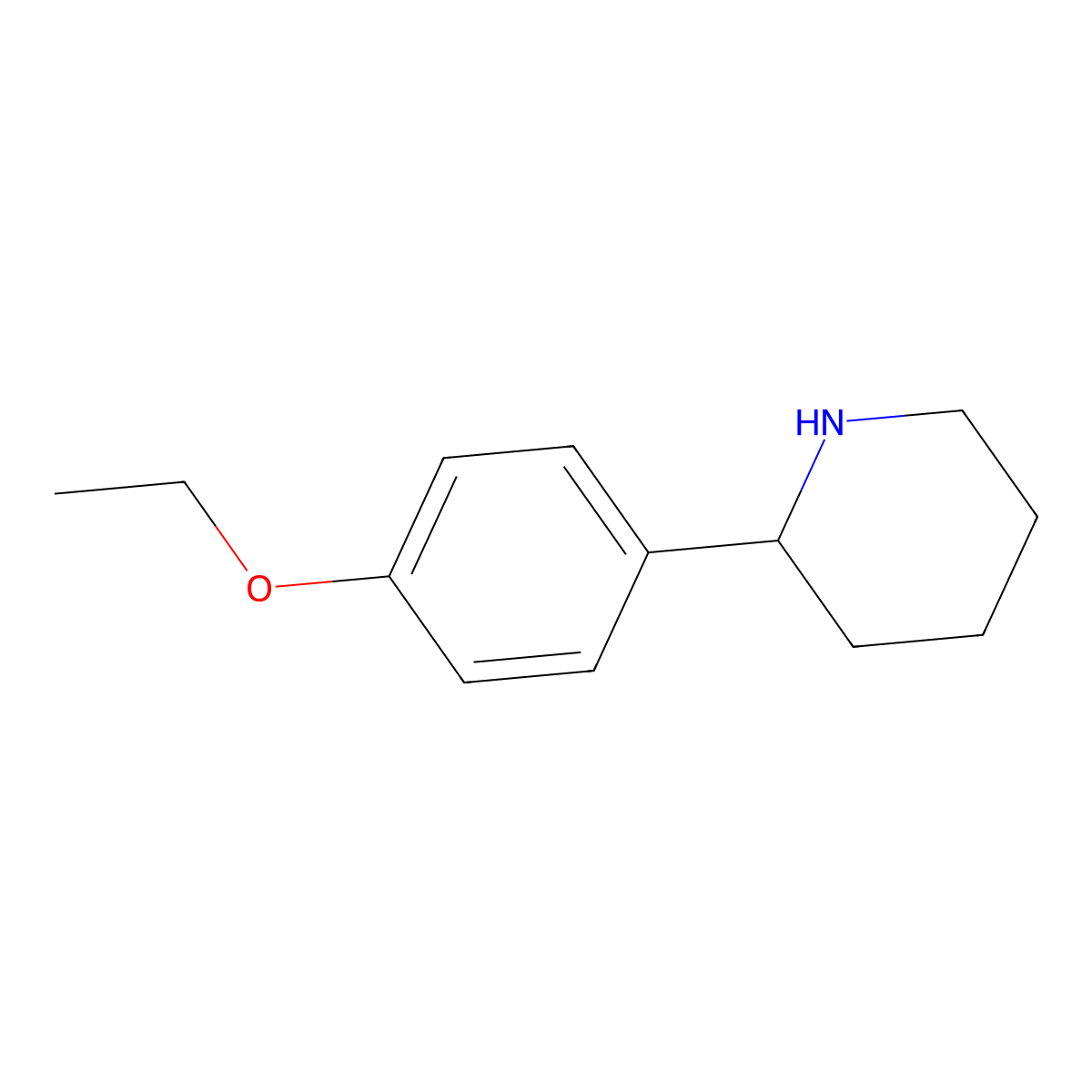 2-(4-Ethoxyphenyl)piperidine molecular structure, CAS 383128-21-0