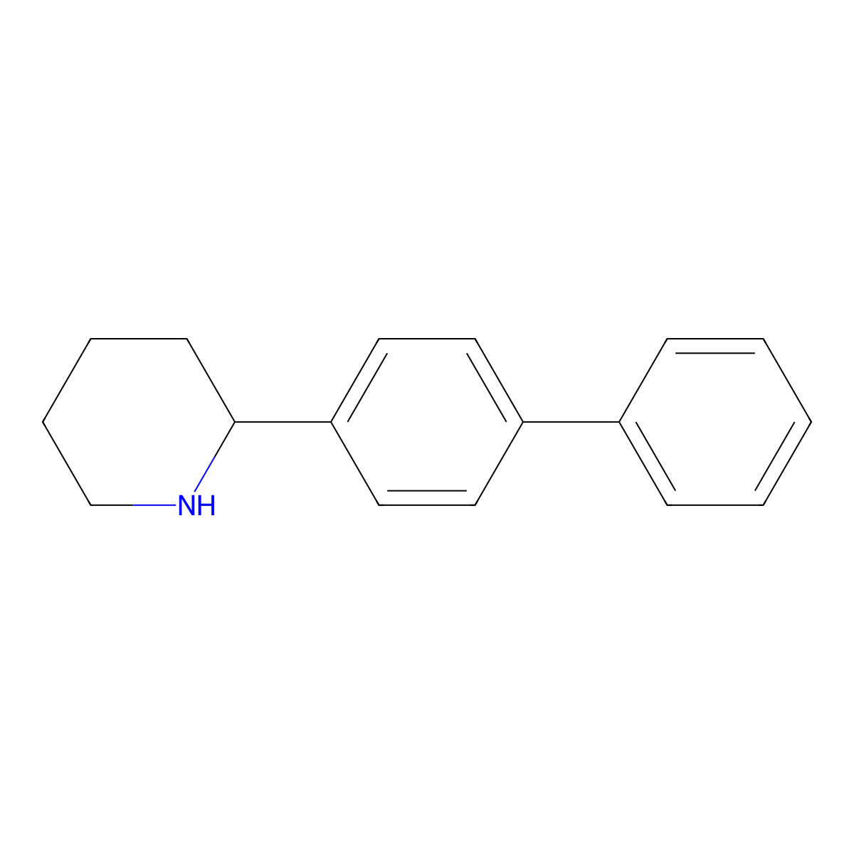 2-(4-Phenylphenyl)piperidine molecular structure, CAS 383128-28-7