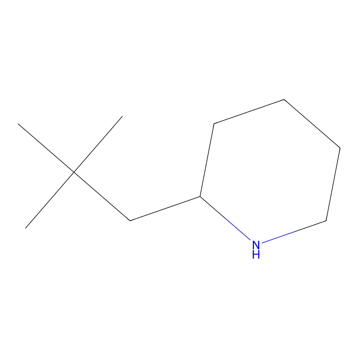 2-Neopentylpiperidine molecular structure, CAS 383128-30-1
