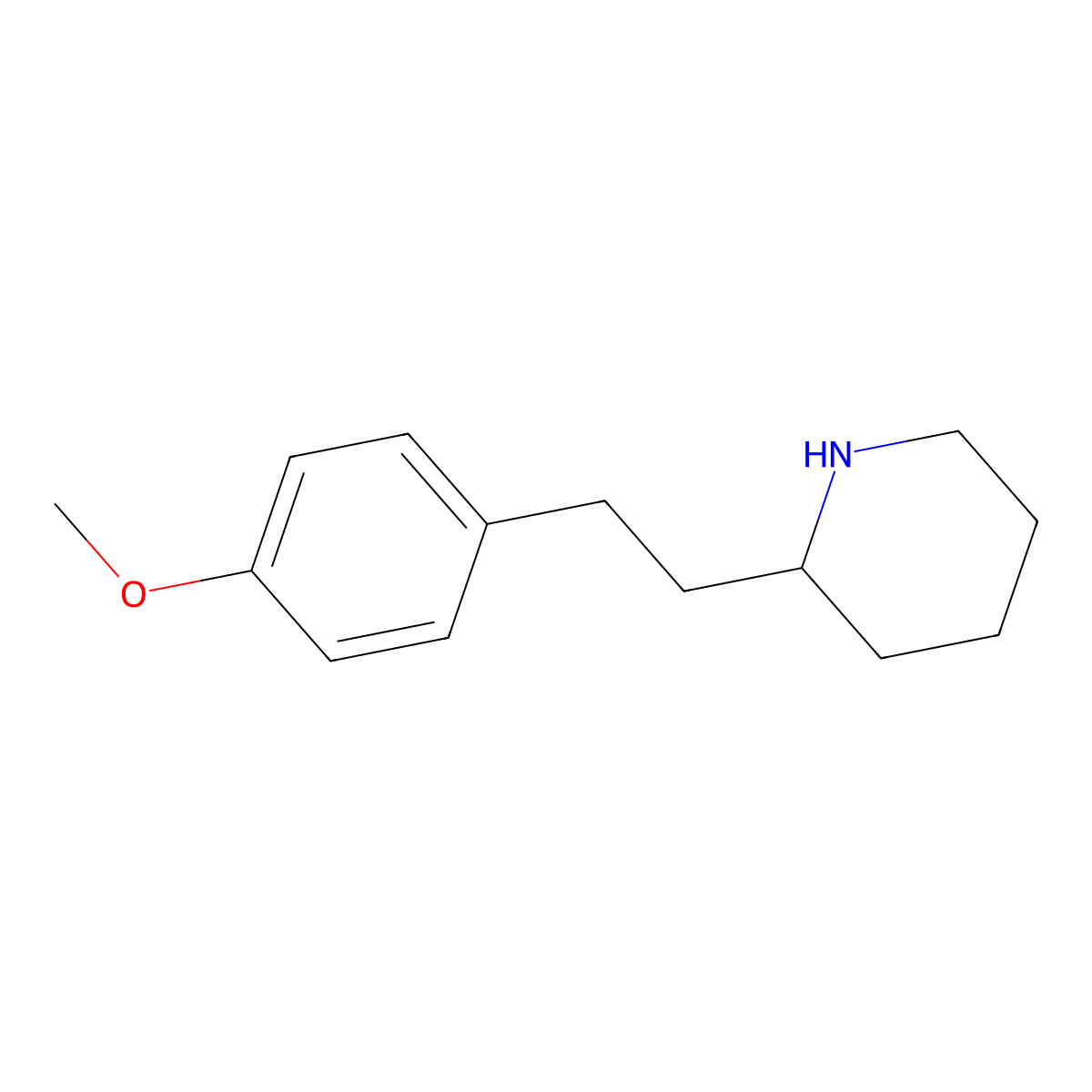 2-[2-(4-Methoxyphenyl)ethyl]piperidine molecular structure, CAS 383128-45-8