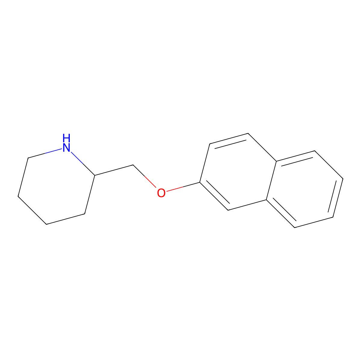 2-[(2-Naphthyloxy)methyl]piperidine molecular structure, CAS 383128-47-0