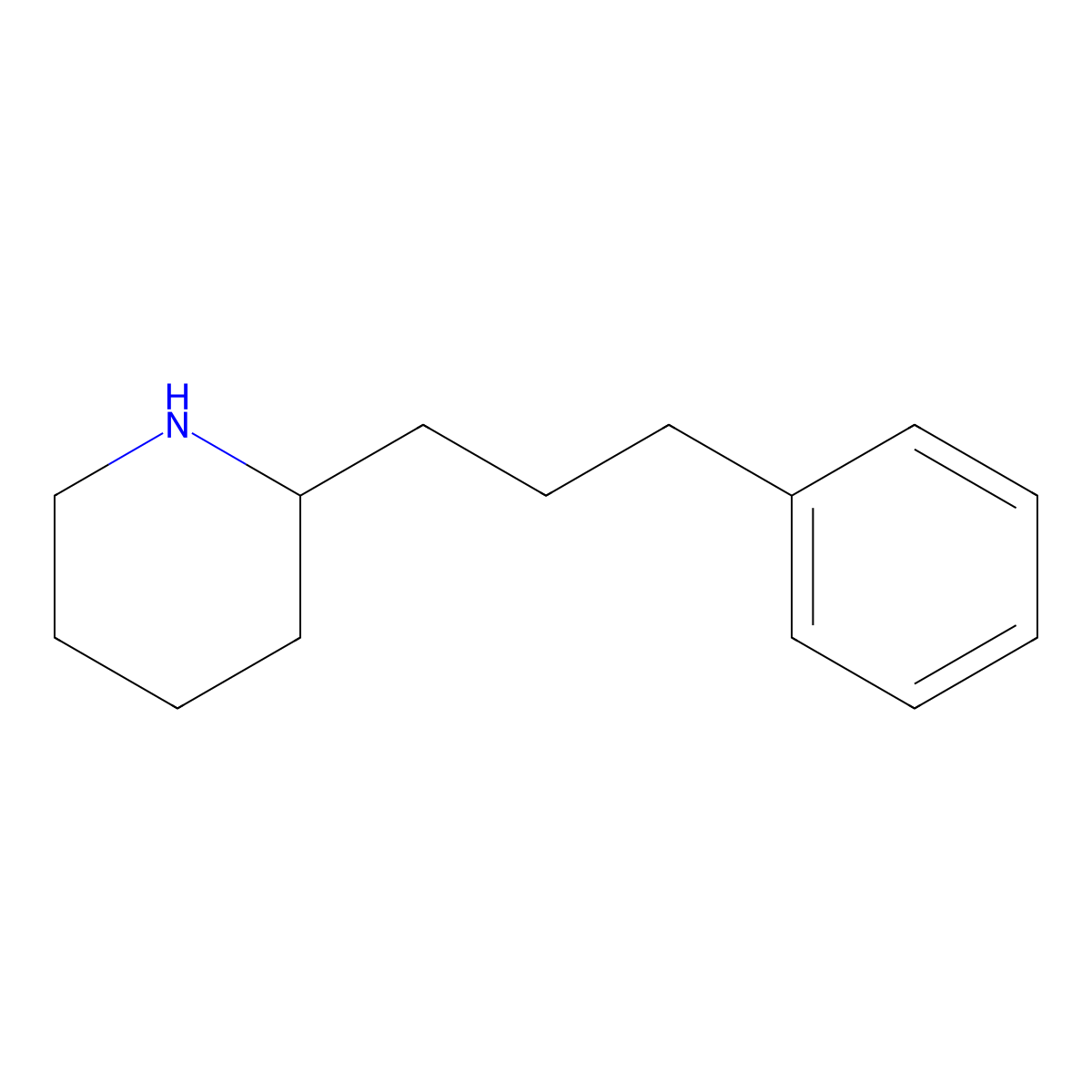 2-(3-Phenylpropyl)piperidine molecular structure, CAS 383128-48-1