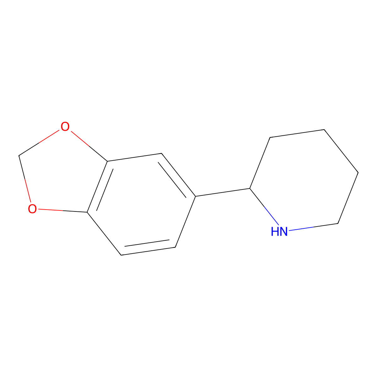 2-(1,3-Benzodioxol-5-yl)piperidine molecular structure, CAS 383128-51-6
