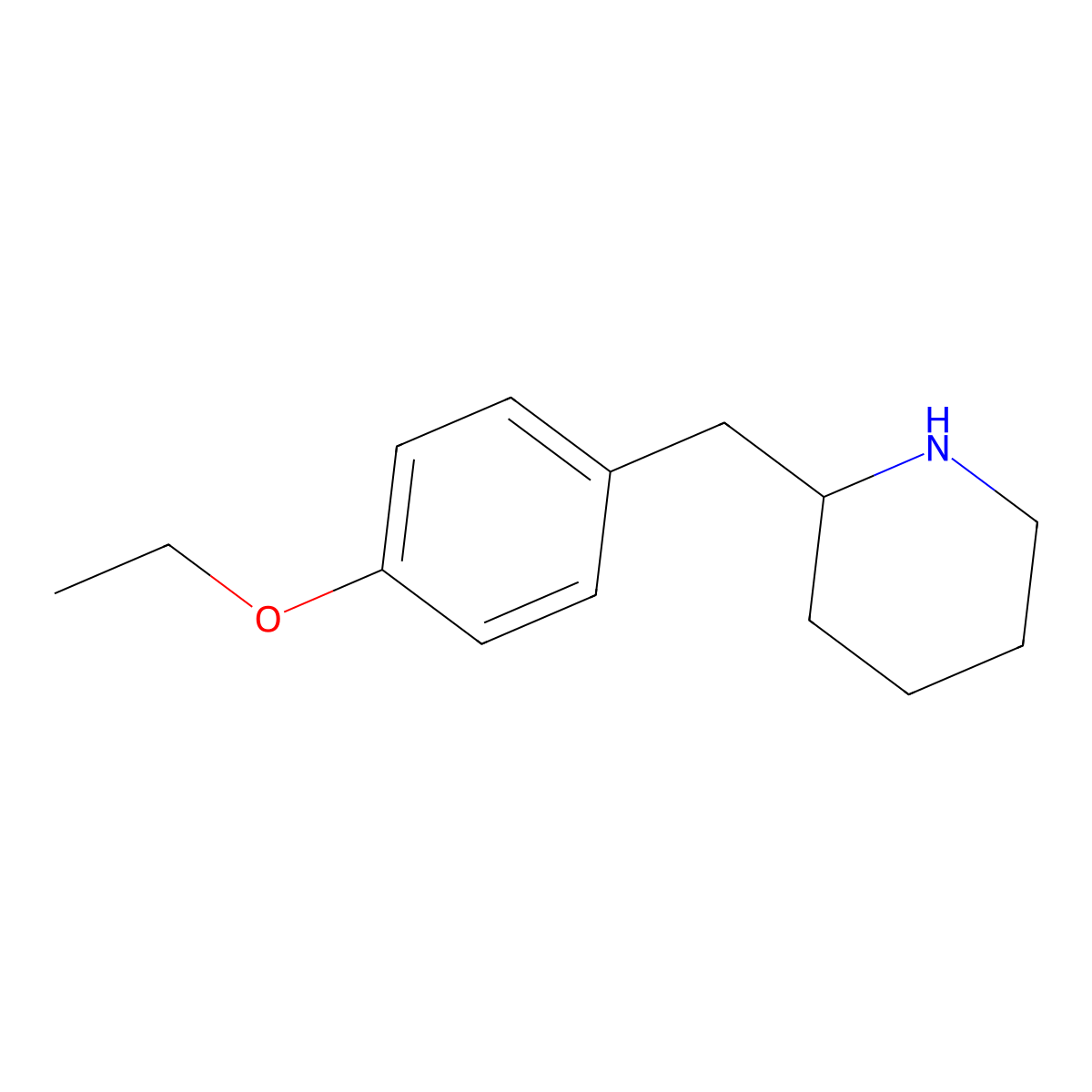 2-(4-Ethoxy-benzyl)-piperidine molecular structure, CAS 383128-59-4