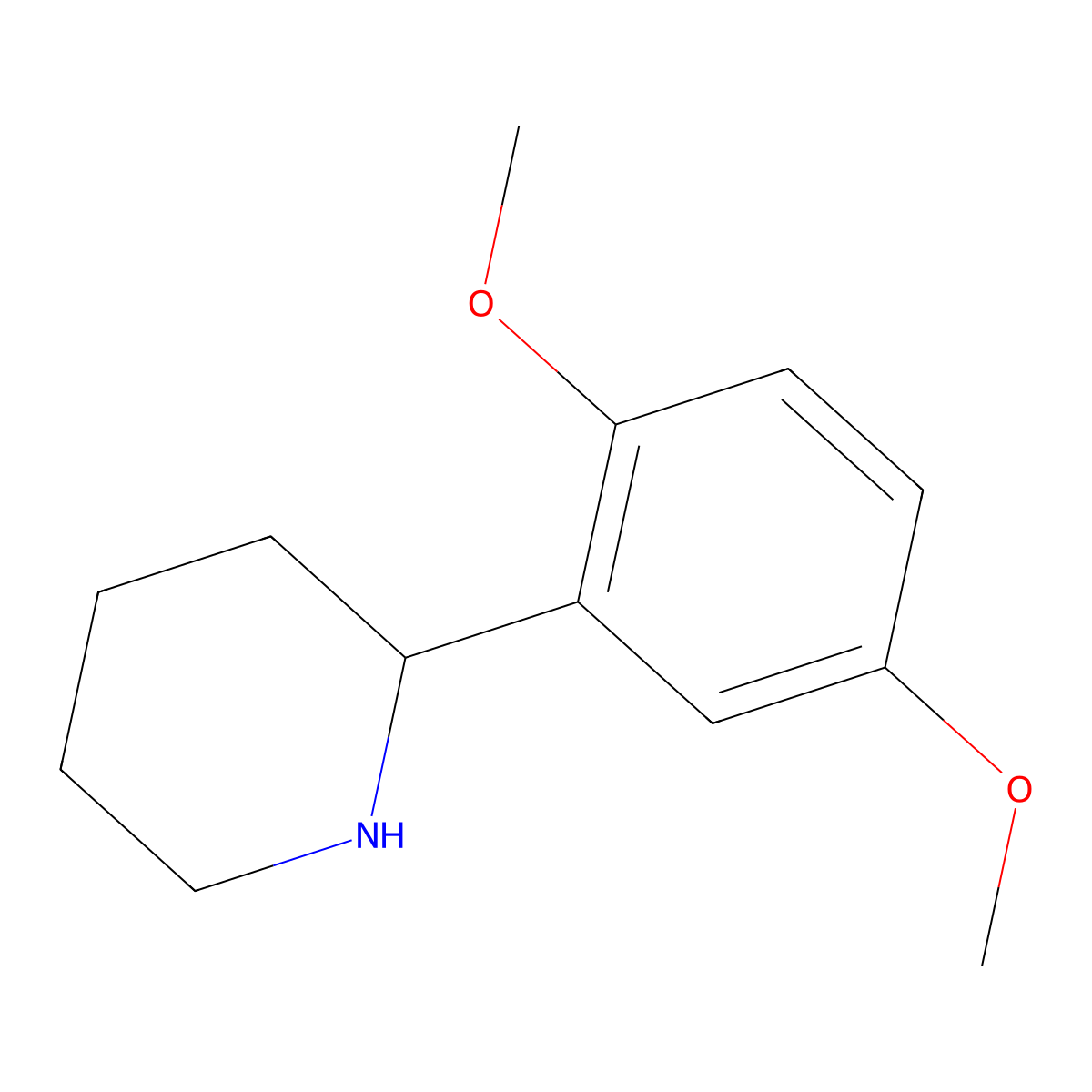 2-(2,5-Dimethoxyphenyl)piperidine molecular structure, CAS 383128-65-2