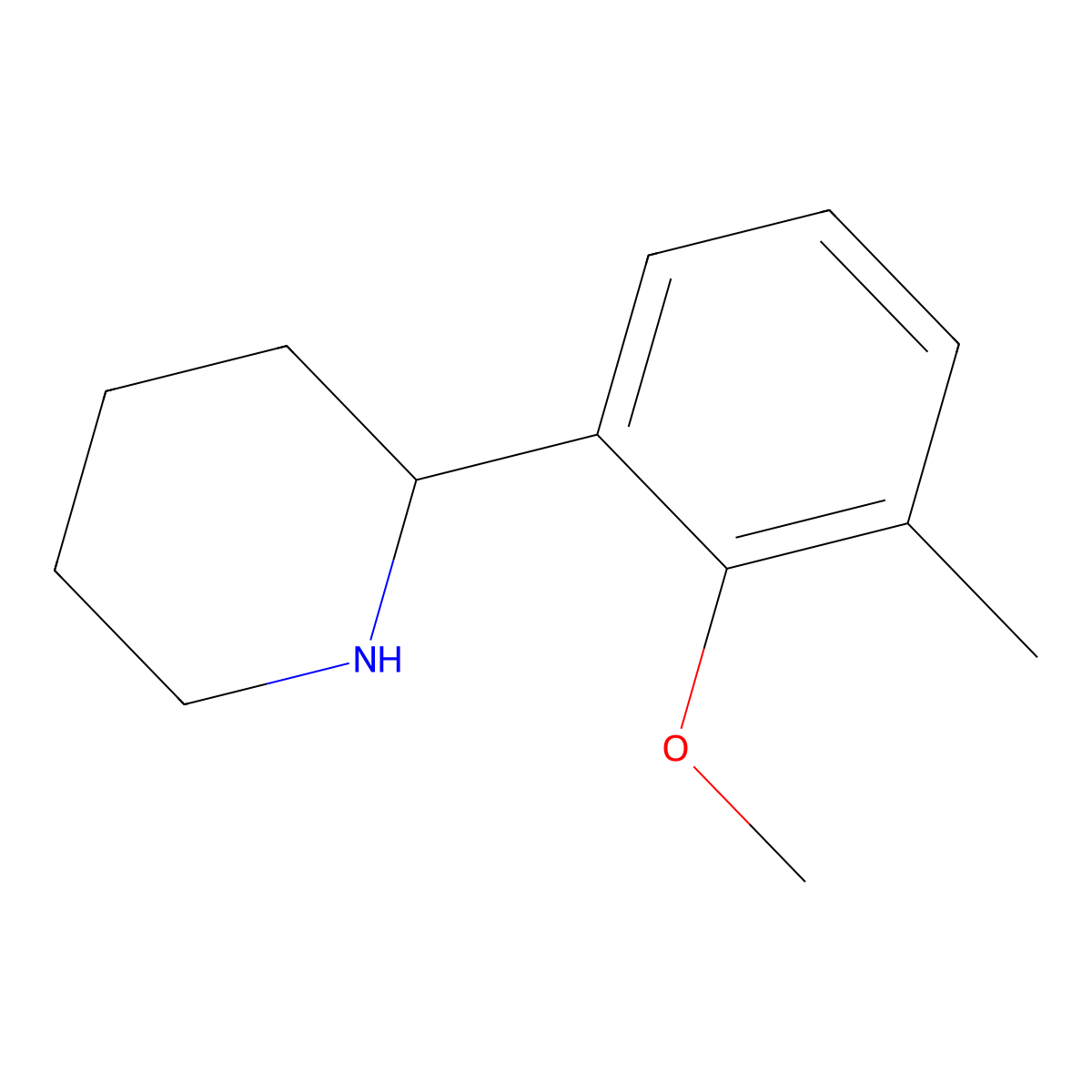 2-(2-Methoxy-3-methylphenyl)piperidine molecular structure, CAS 383128-71-0