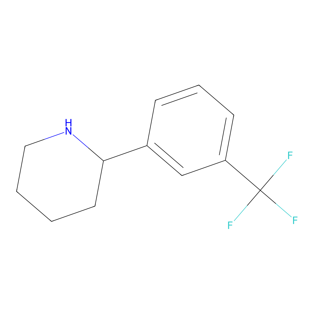 2-[3-(Trifluoromethyl)phenyl]piperidine molecular structure, CAS 383128-75-4