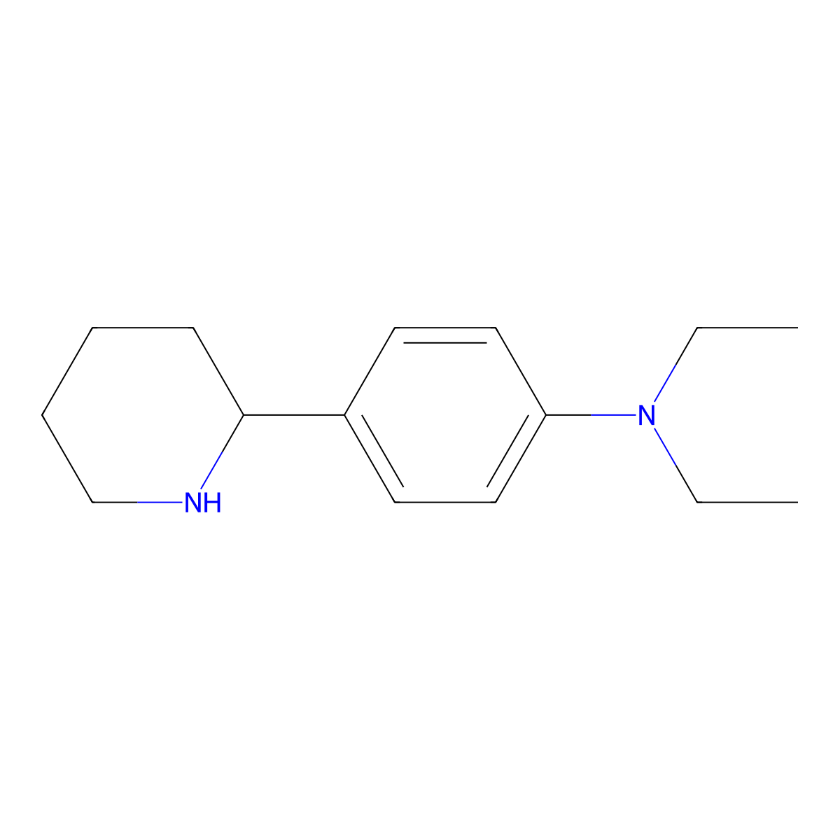 N,N-diethyl-4-(piperidin-2-yl)aniline molecular structure, CAS 383128-85-6