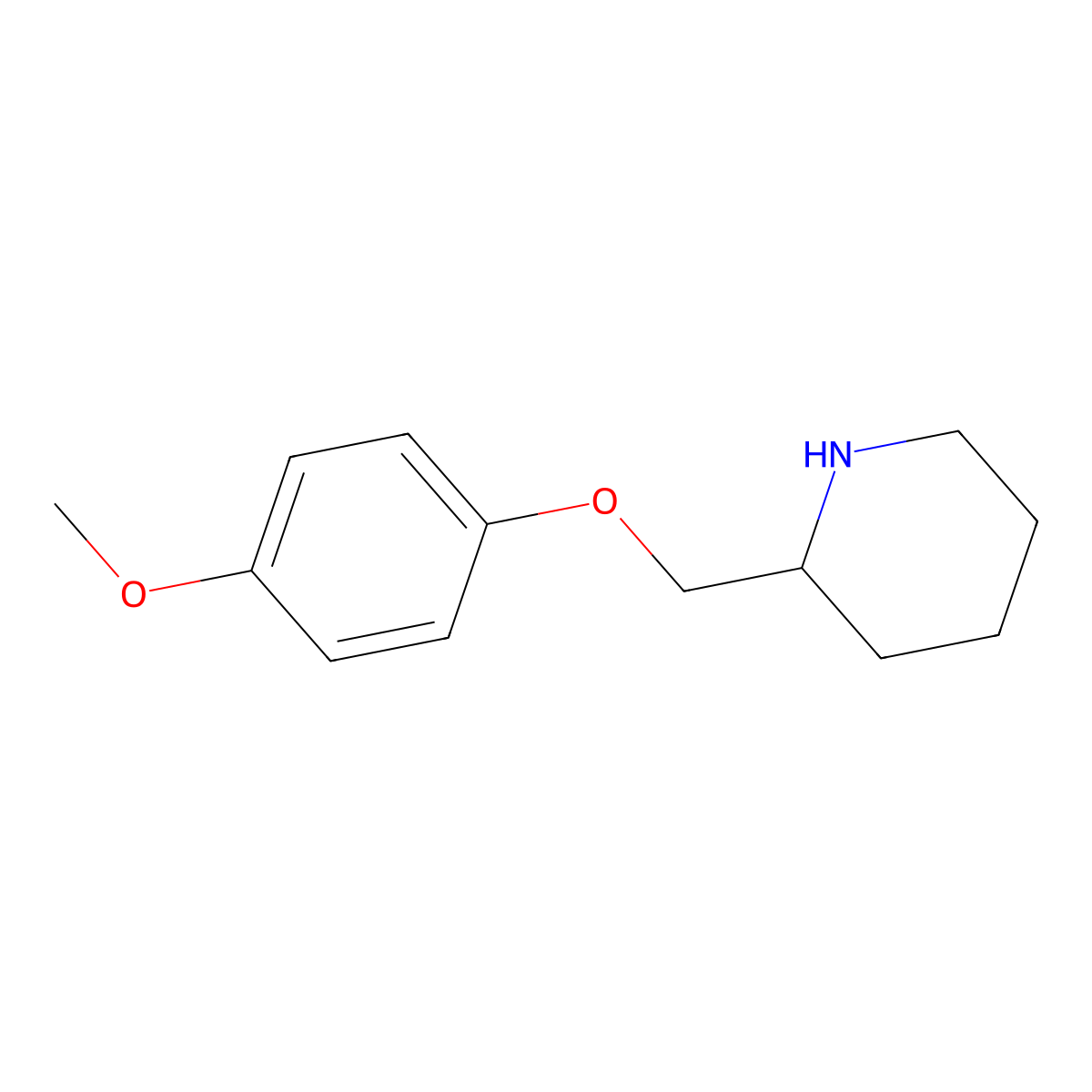 2-[(4-Methoxyphenoxy)methyl]piperidine molecular structure, CAS 383128-92-5