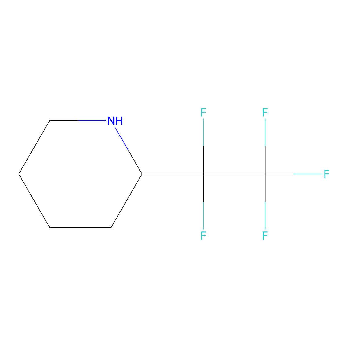 2-(Pentafluoroethyl)piperidine molecular structure, CAS 383128-94-7