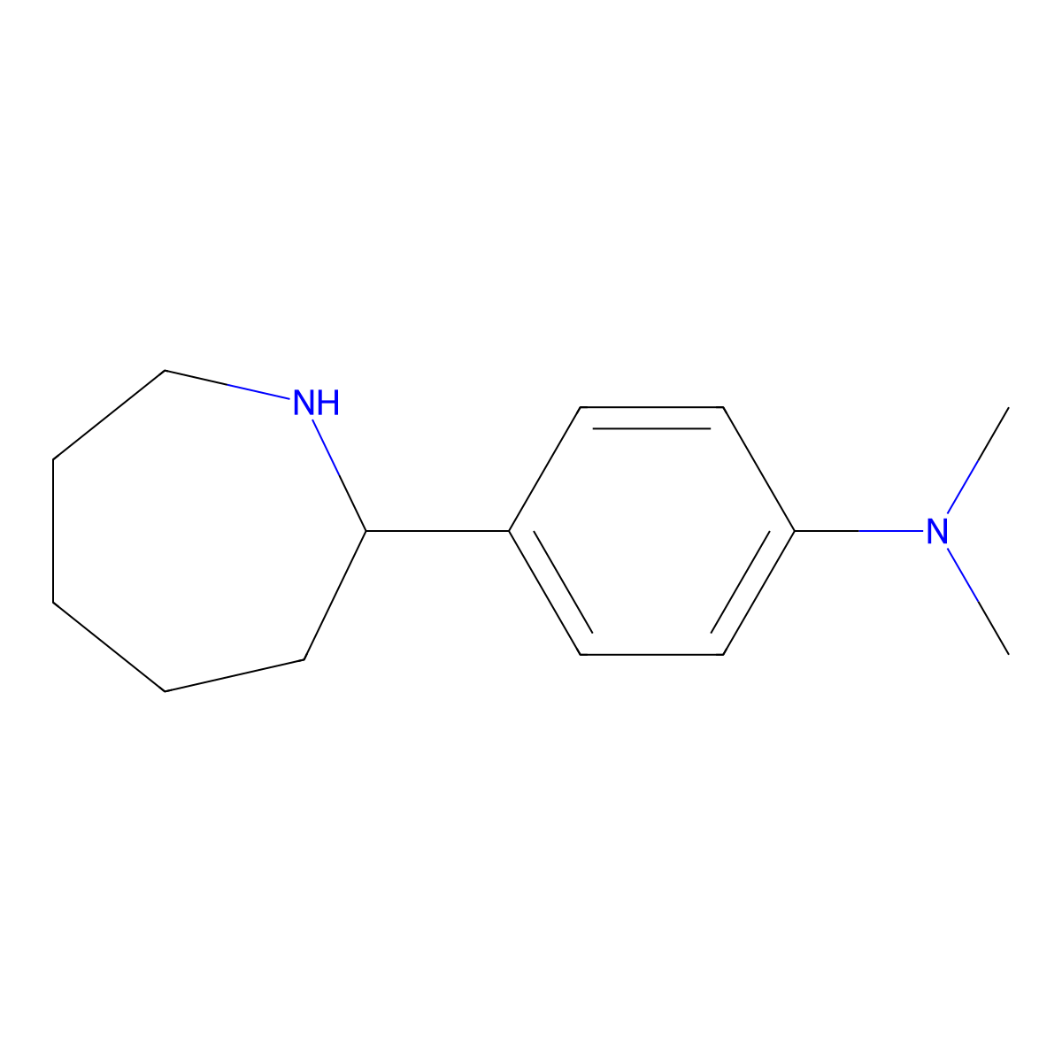 4-(azepan-2-yl)-N,N-dimethylaniline molecular structure, CAS 383128-95-8