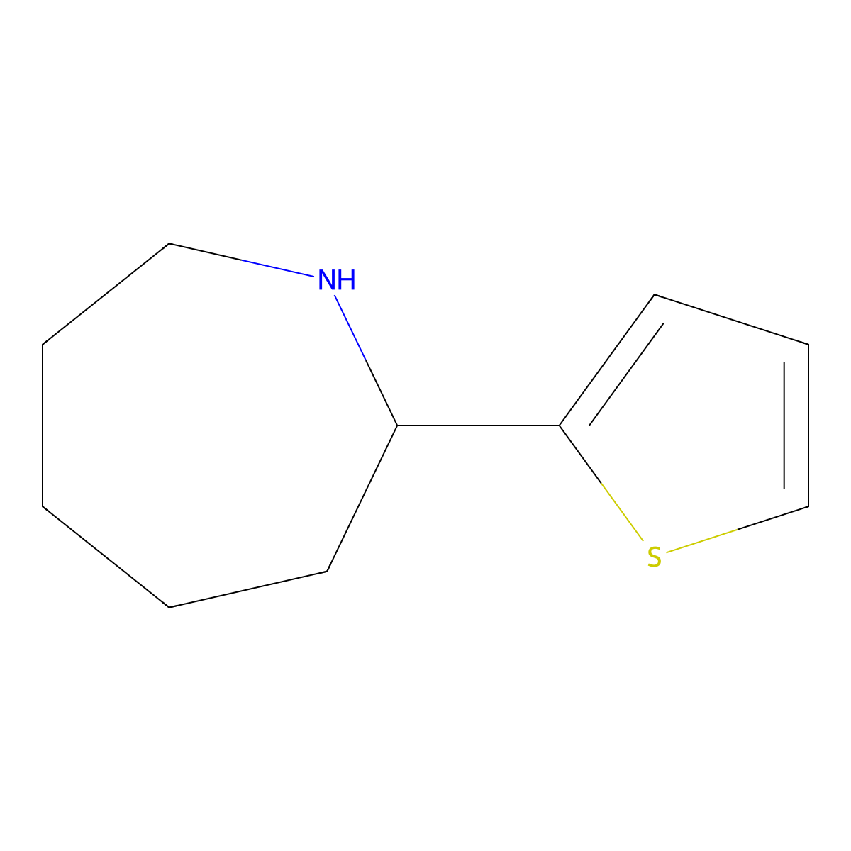 2-(Thiophen-2-yl)azepane molecular structure, CAS 383128-98-1
