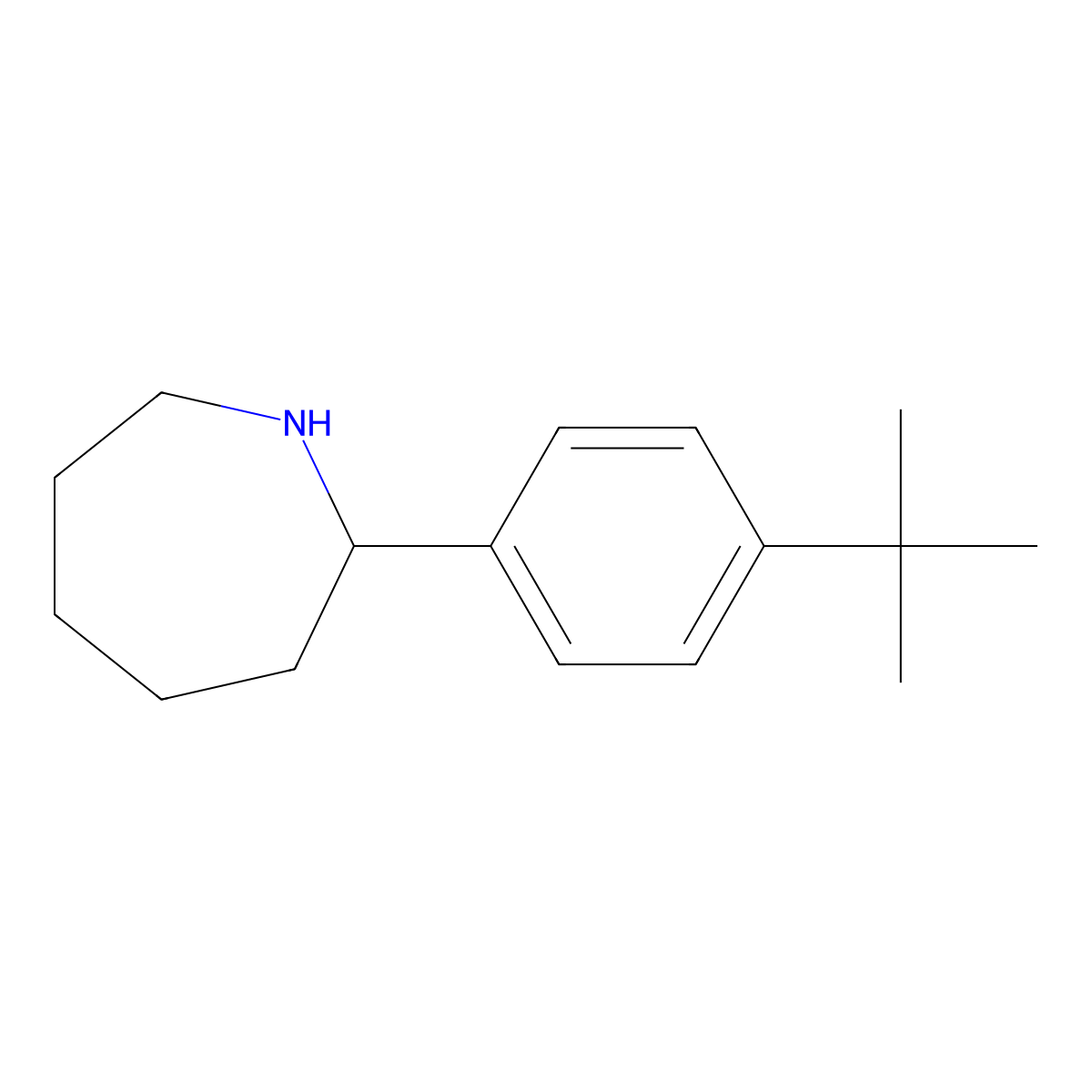 2-(4-Tert-butylphenyl)azepane molecular structure, CAS 383129-15-5