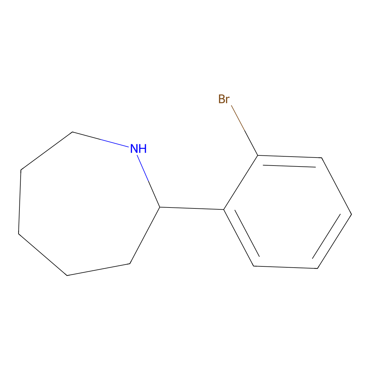 2-(2-Bromophenyl)azepane molecular structure, CAS 383129-25-7