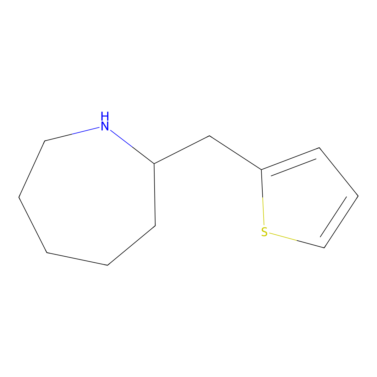 2-(Thiophen-2-ylmethyl)azepane molecular structure, CAS 383129-35-9