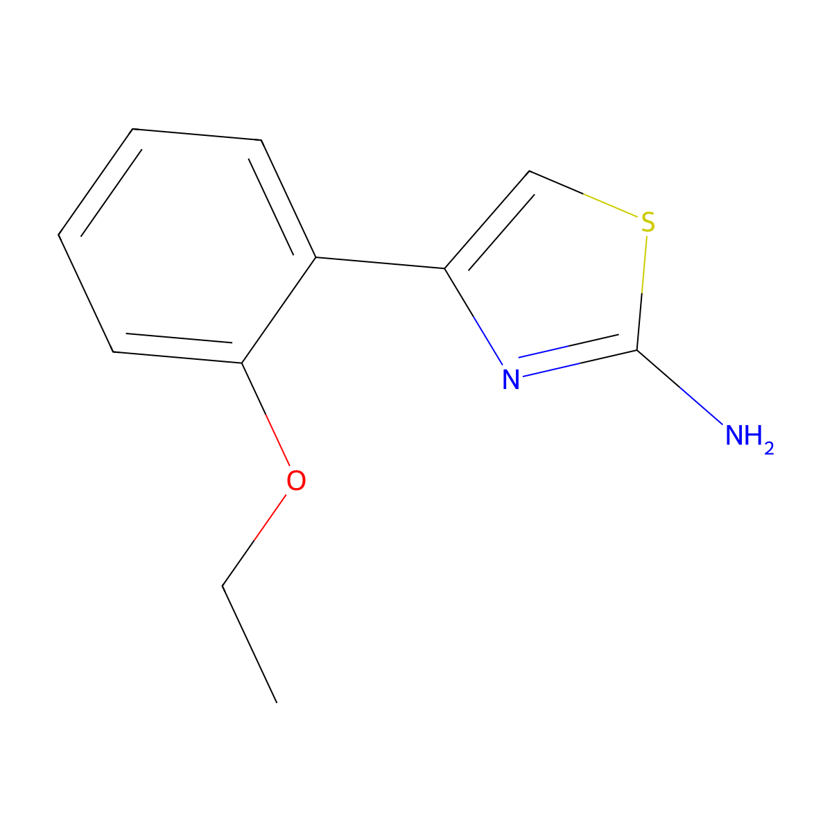 4-(2-Ethoxyphenyl)-1,3-thiazol-2-amine molecular structure, CAS 383129-54-2