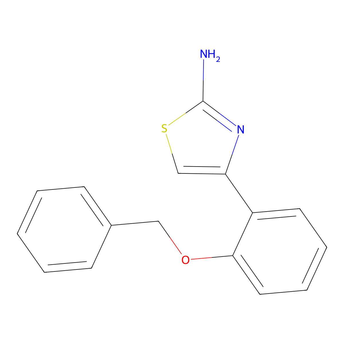 4-(2-(Benzyloxy)phenyl)thiazol-2-amine molecular structure, CAS 383129-57-5