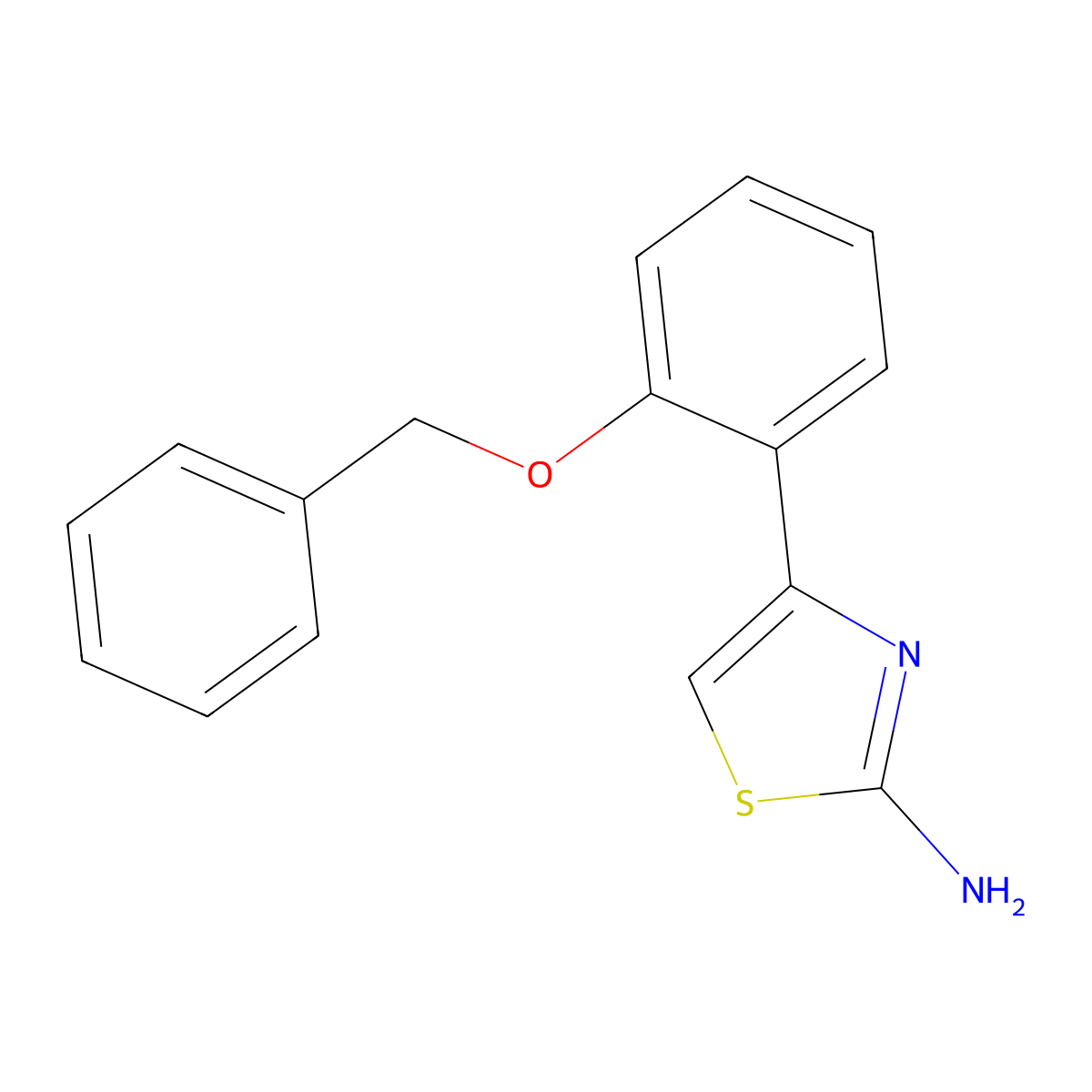 4-(2-(Benzyloxy)phenyl)thiazol-2-amine molecular structure, CAS 383129-57-5