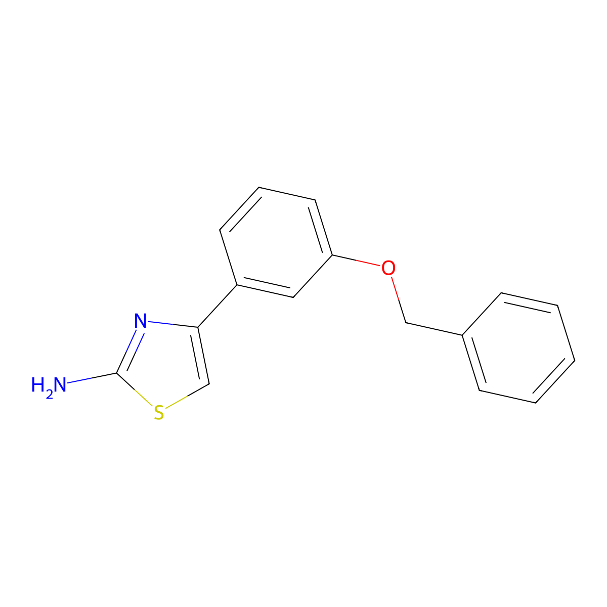4-[3-(Benzyloxy)phenyl]-1,3-thiazol-2-amine molecular structure, CAS 383129-59-7