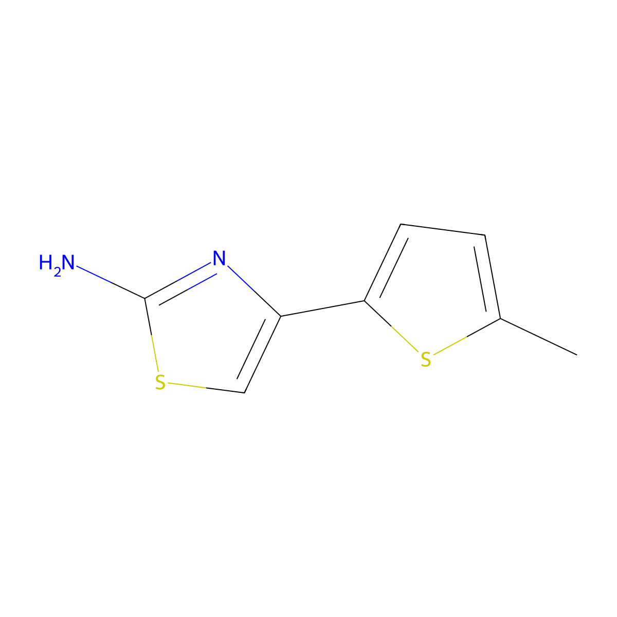 4-(5-Methylthiophen-2-yl)-1,3-thiazol-2-amine molecular structure, CAS 383129-75-7