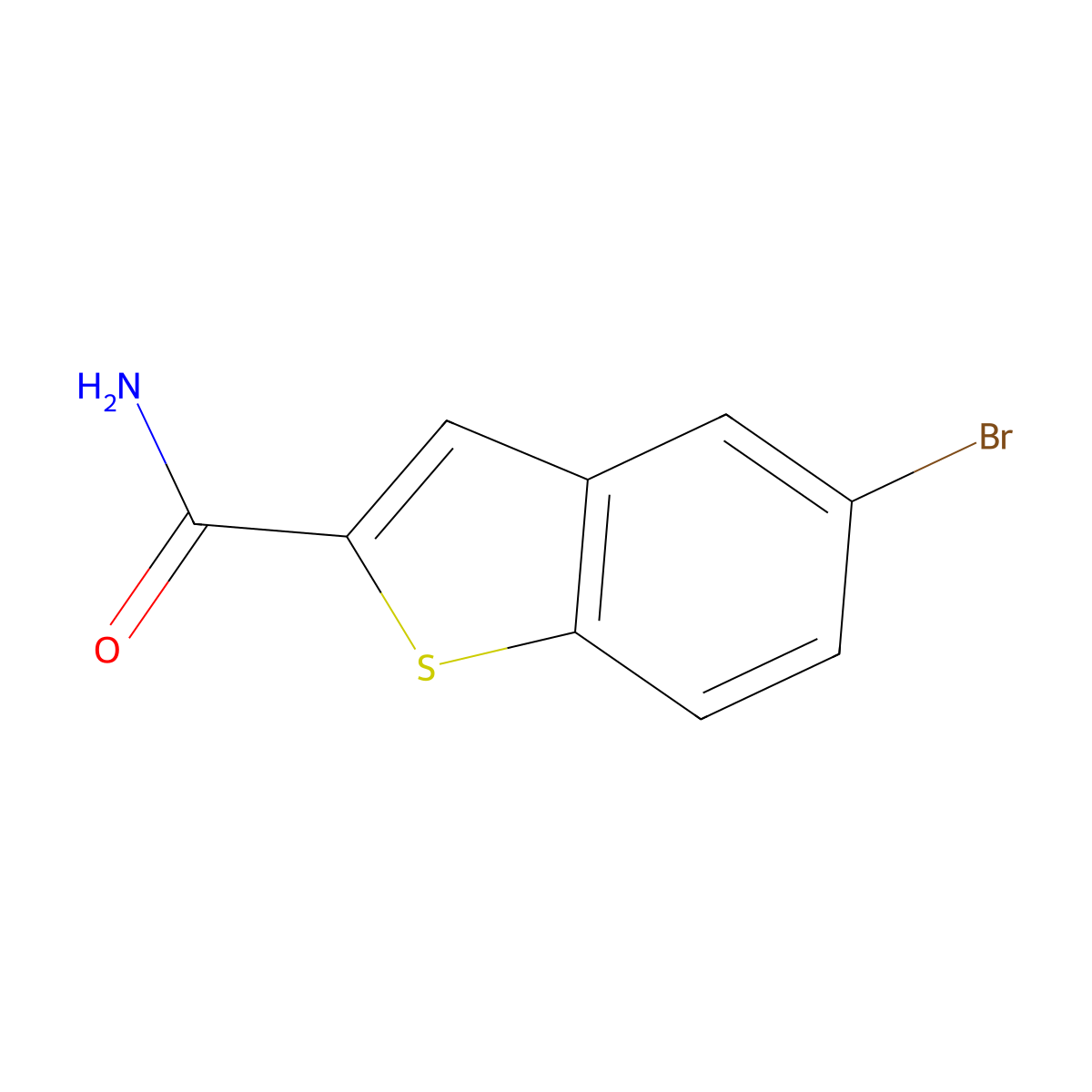 5-Bromobenzo[b]thiophene-2-carboxamide molecular structure, CAS 38313-93-8