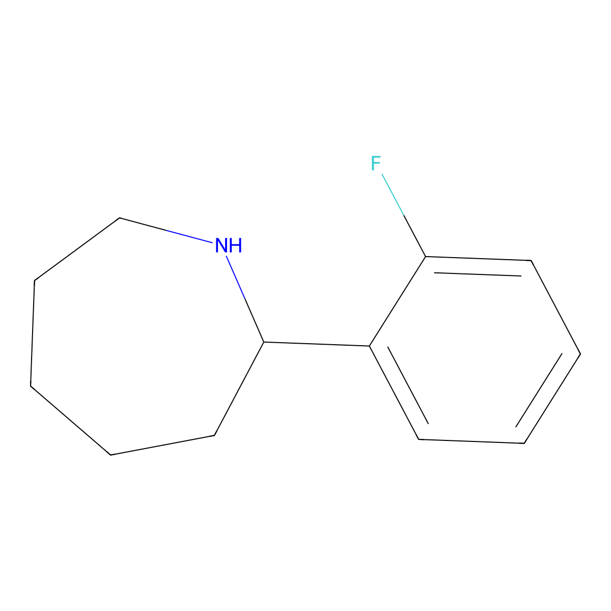 2-(2-Fluorophenyl)azepane molecular structure, CAS 383130-04-9