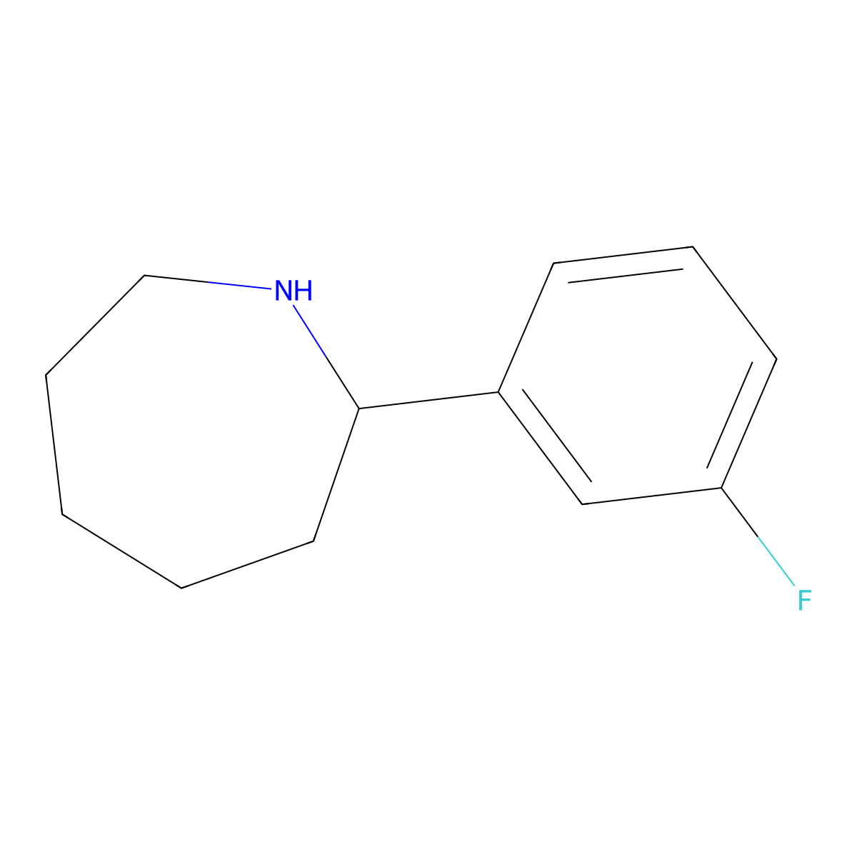 2-(3-Fluorophenyl)azepane molecular structure, CAS 383130-06-1